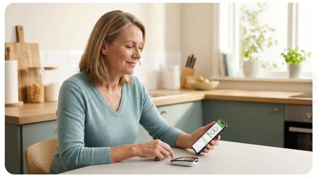 visually represents the peace of mind and control that RPM offers to patients, making it an excellent fit for the "Key Benefits" section.