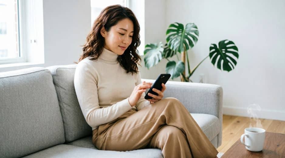 Person logging health symptoms on a smartphone as part of a weekly body audit to detect early disease warning signs